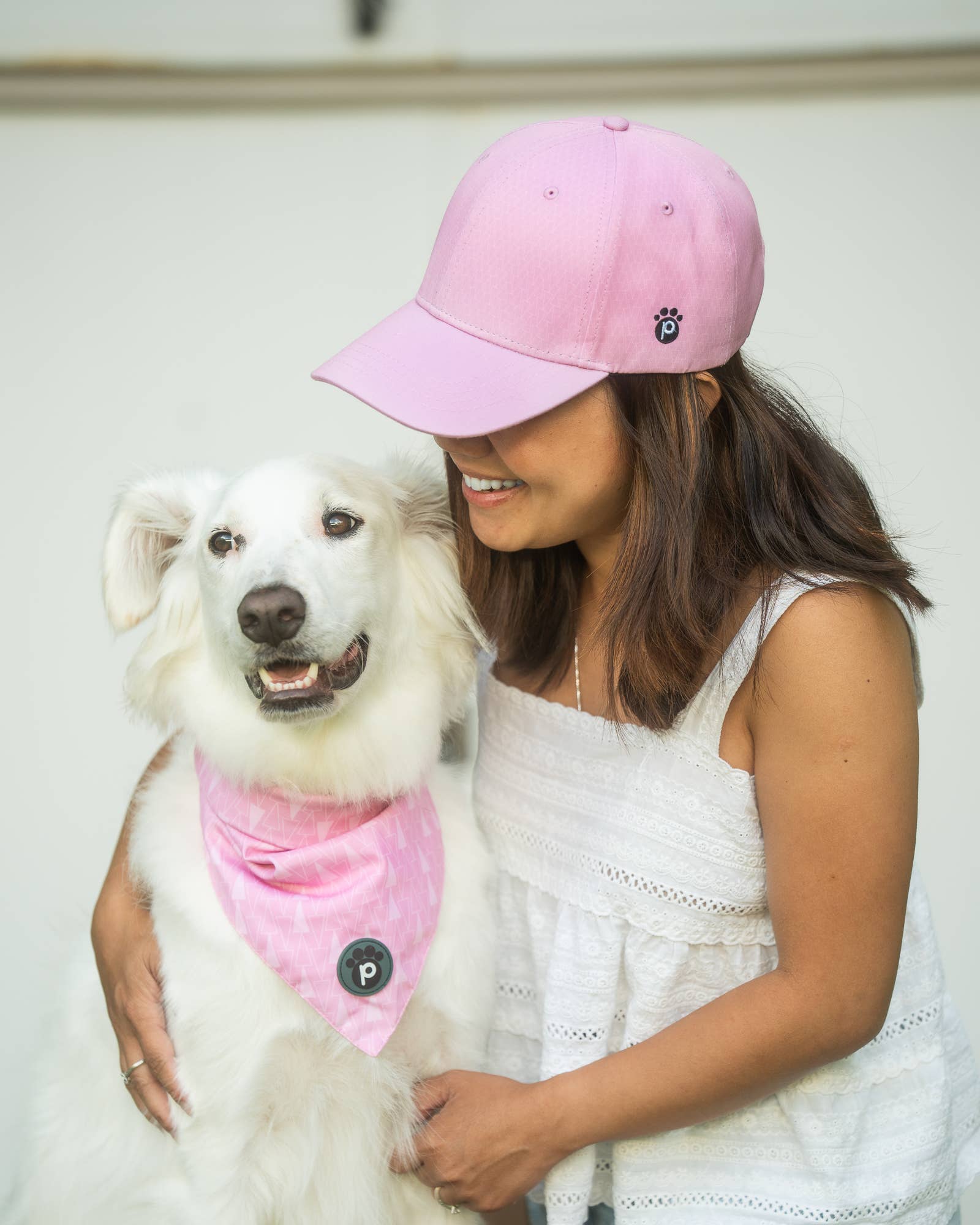 Pink Matching Pet & Owner Baseball Cap & Pet Bandana