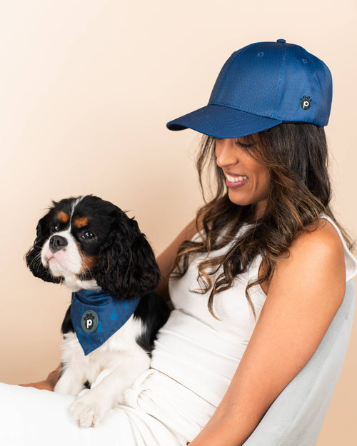 Blue Matching Pet & Owner Baseball Cap & Pet Bandana