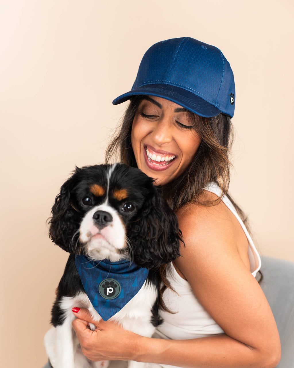 Blue Matching Pet & Owner Baseball Cap & Pet Bandana