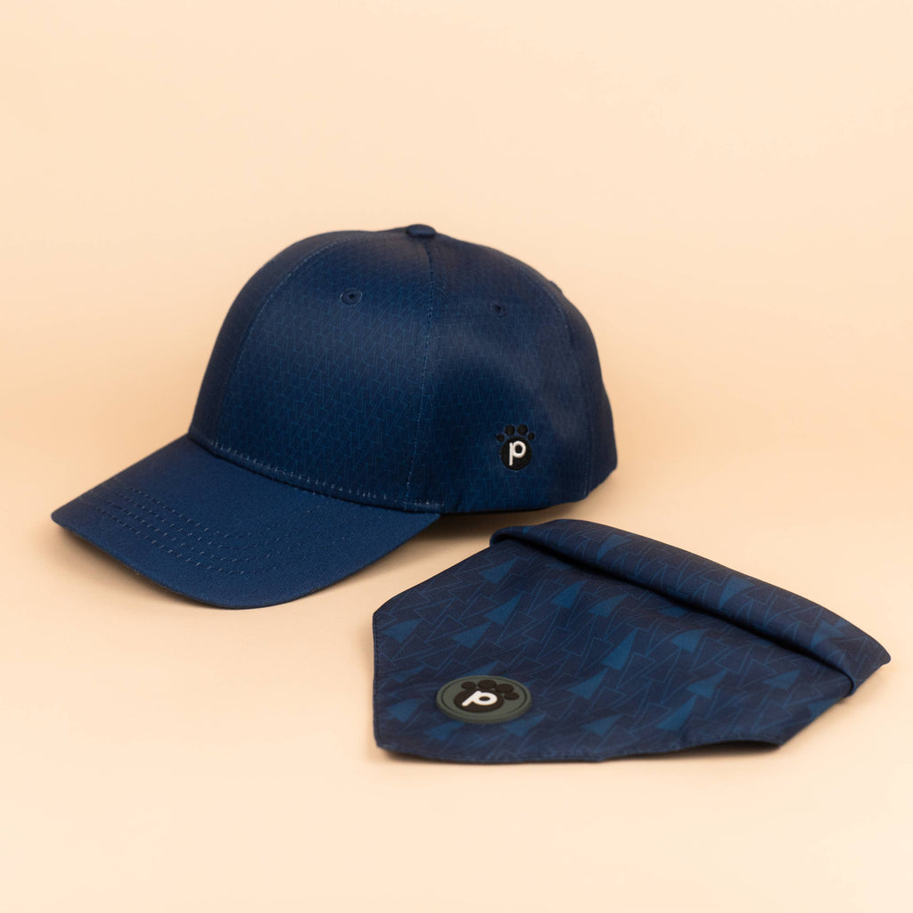 Blue Matching Pet & Owner Baseball Cap & Pet Bandana