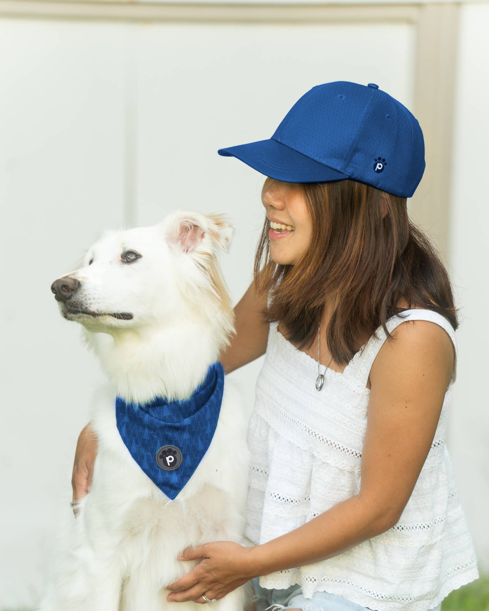 Blue Matching Pet & Owner Baseball Cap & Pet Bandana
