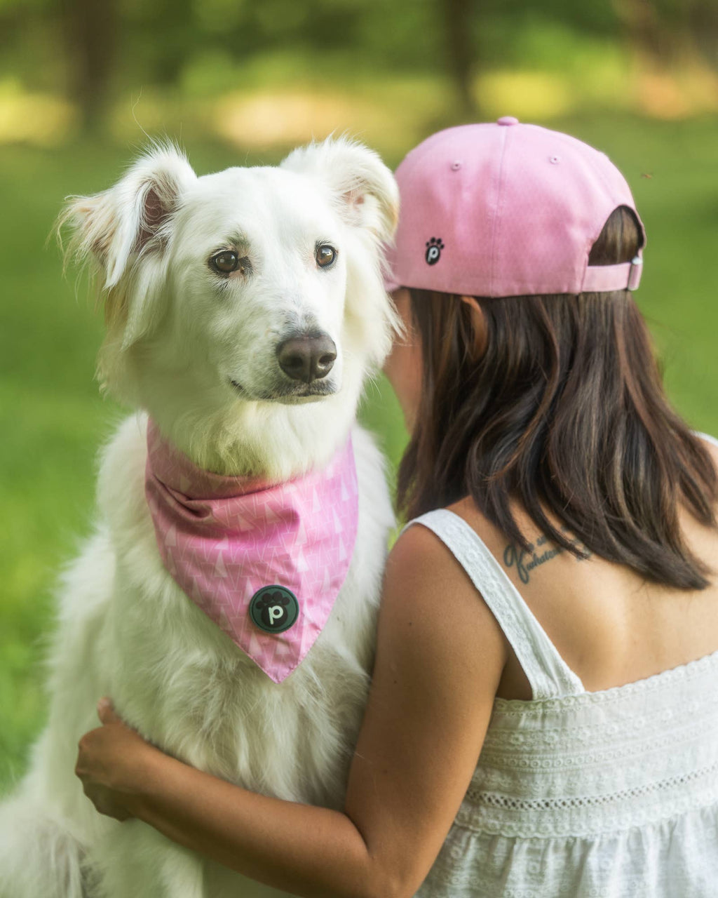 Pink Matching Pet & Owner Baseball Cap & Pet Bandana